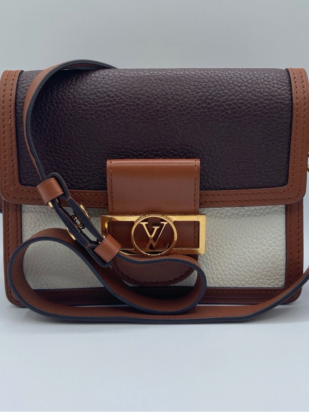 Louis Vuitton Dauphine Mini handbag
brown, tan & white Leather Crossbody Bag
